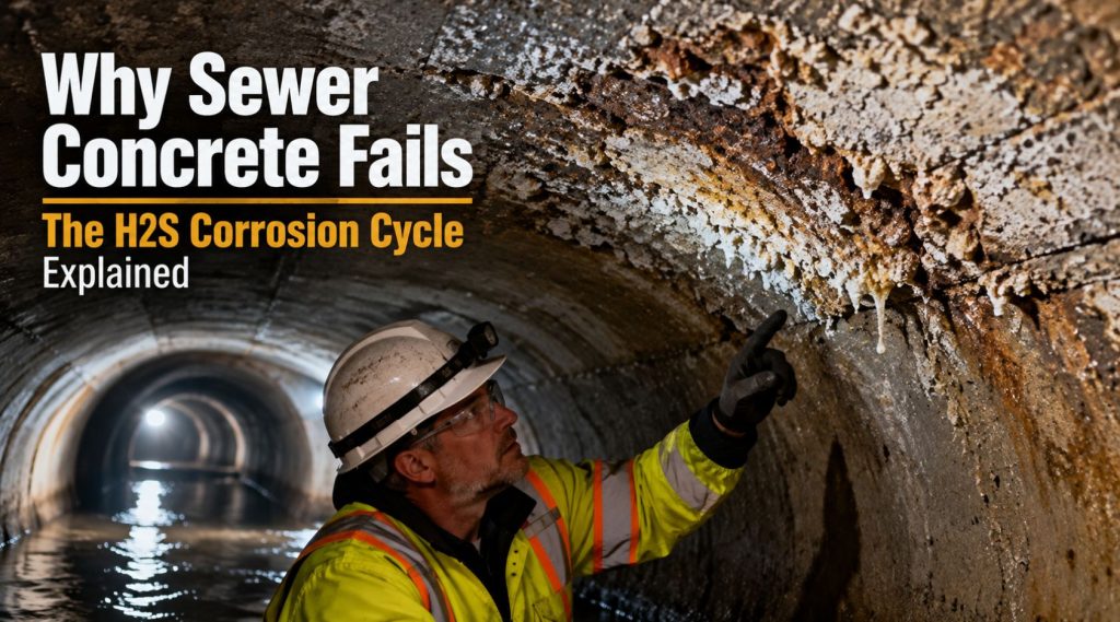 H2S corrosion concrete sewer
